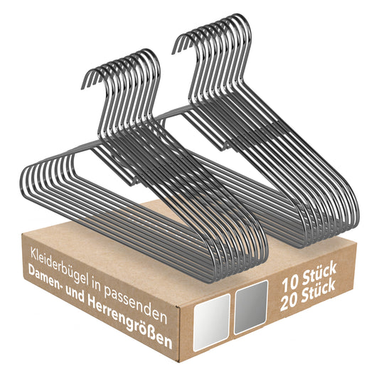 Essential Metal Hanger - Silver Metallic (10pcs)