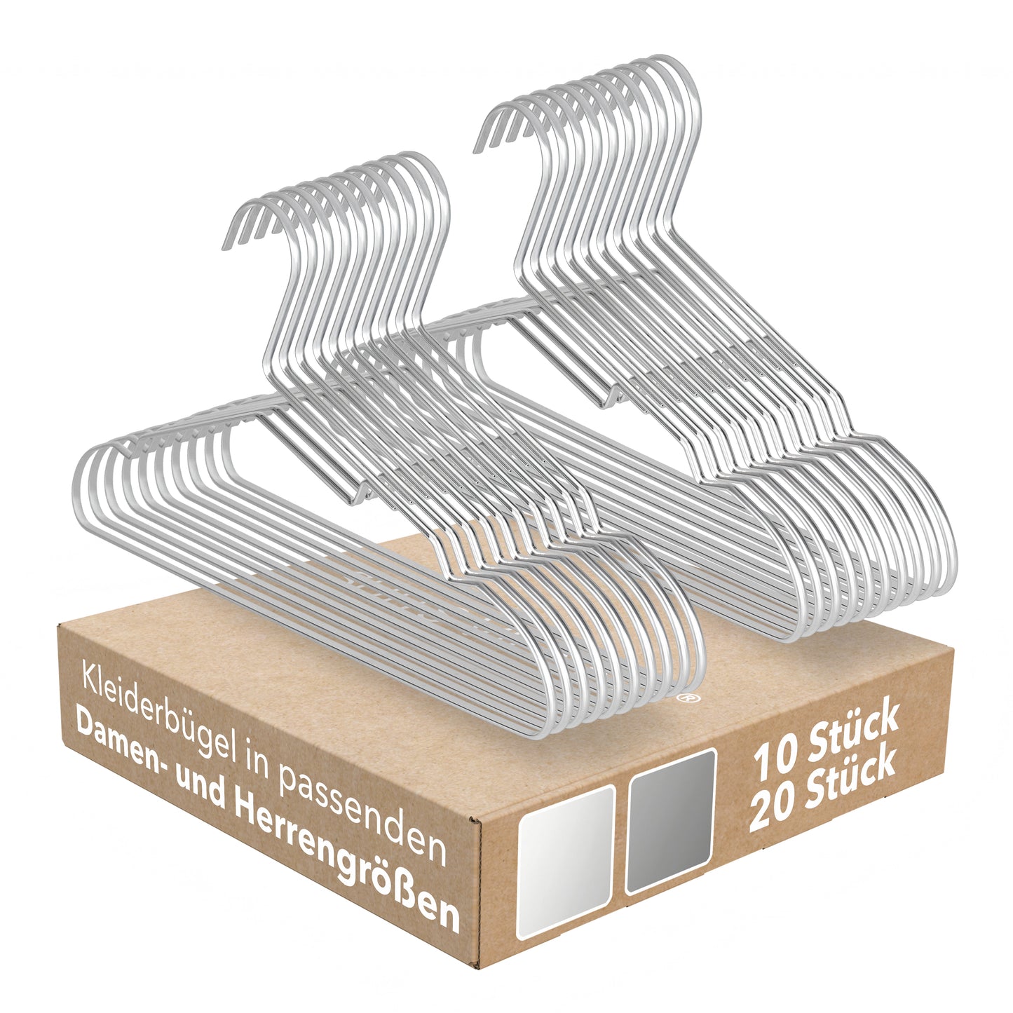 Essential Metal Hanger - Silver (10pcs)