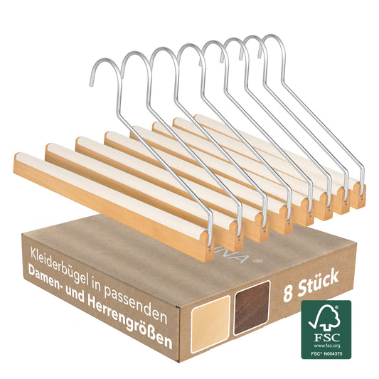 Classic Trouser Hanger - Natural (8pcs)