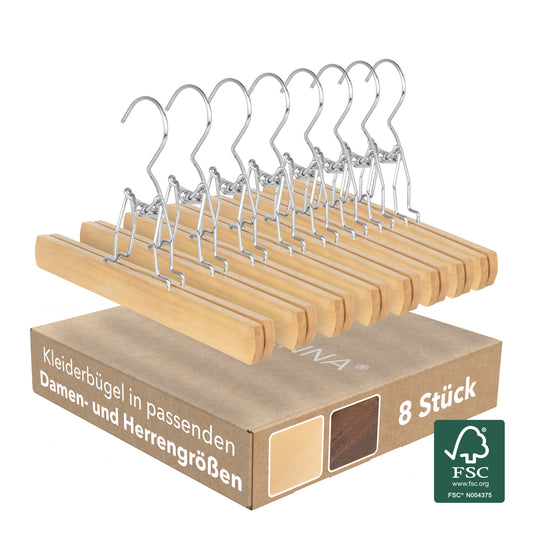 Essential Trouser Hanger - Natural (8pcs)