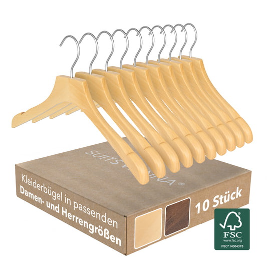 Classic Shirt Hanger - Natural (10pcs)