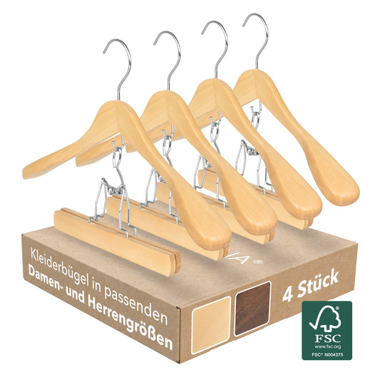 Essential Suit Hanger - Natural (4pcs)
